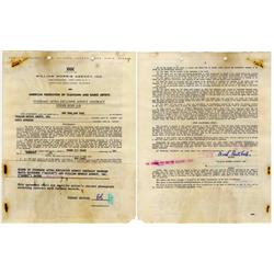 Basil Rathbone Signed Contract
