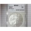 Image 1 : 2007 AMERICAN SILVER EAGLE EAGC MS69