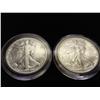 Image 1 : 2-1943 WALKING LIBERTY HALF DOLLARS