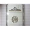 Image 1 : 1964 WASHINGTON SILVER QUARTER NGC MS64