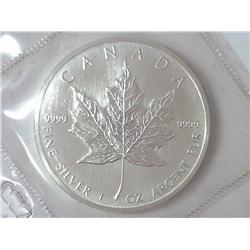 1989 CANADA $5 SILVER MAPLE LEAF (UNC)