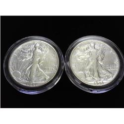 1941 & 43 WALKING LIBERTY HALF DOLLARS