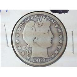 1900 BARBER HALF DOLLAR (FINE)
