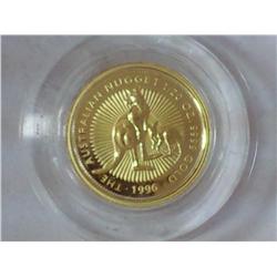 1996 $5 GOLD AUSTRALIAN NUGGET 1/20 OZ OF GOLD