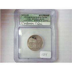 2001-S KENTUCKY QUARTER ICG PROOF SIGNATURE SERIES
