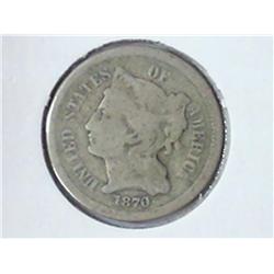 1870 THREE CENT PIECE (NICKEL)