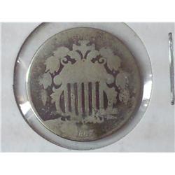 1867 SHIELD NICKEL