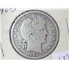 Image 1 : 1903 BARBER HALF DOLLAR (VERY GOOD)