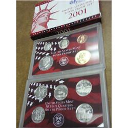 2001 US SILVER PROOF SET (WITH BOX) (BETTER DATE)