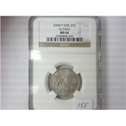 2008-P SMS ALASKA QUARTER NGC MS66