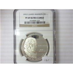 1993-S MADISON SILVER DOLLAR NGC PF69 ULTRA CAMEO