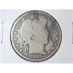 1908-D BARBER HALF DOLLAR