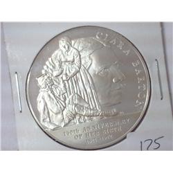 CLARA BARTON SILVER ROUND PROOF