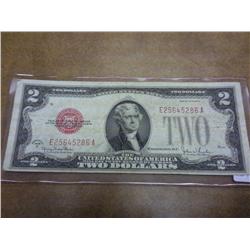 1928-G US $2 NOTE RED SEAL