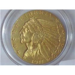 1911 $5 US GOLD INDIAN COIN