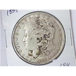 1889 MORGAN SILVER DOLLAR (AS SHOWN)