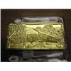 Image 1 : 1 TROY OZ .999 FINE SILVER INGOT GOLD PLATED