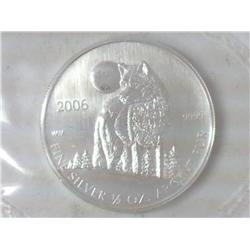 2006 CANADA DOLLAR WOLF 1/2 OZ FINE SILVER
