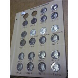 1968-88-S WASHINGTON QUARTERS MOSTLY PF'S