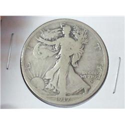 1917-D OBVERSE WALKING LIBERTY HALF DOLLAR