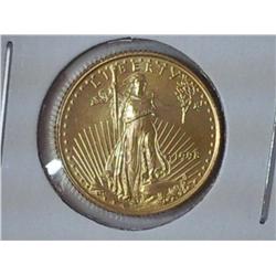 1998 $5 AMERICAN GOLD EAGLE (UNC) 1/10 OZ AGW