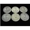 Image 2 : 6-ASSORTED 40'S WASHINGTON SILVER QUARTERS