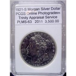 1921-S Morgan Silver Dollar PLMS-61
