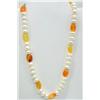 Image 4 : 16" Pearl and Agate Necklace