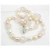 Image 3 : 16" Rose Quartz and Rice Pearl Necklace