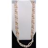 Image 1 : 48" Single Strand Tri-Color Rice Pearl Necklace