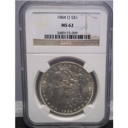 1884 O Morgan Silver Dollar