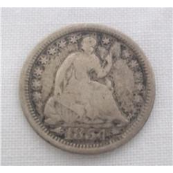 1854 WA Half Dime