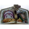 Image 4 : Limoge Hand Painted Picnic Basket Trinket Box