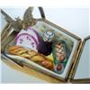 Image 5 : Limoge Hand Painted Picnic Basket Trinket Box