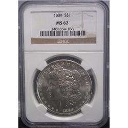 1889 Morgan Silver Dollar MS-62