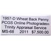 Image 2 : 1957-D Penny MS-68 w/ Appraisal