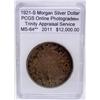 Image 1 : 1921-S Morgan Silver Dollar MS-64** w/ Appraisal