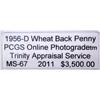 Image 2 : 1956-D Wheat Back Penny MS-67 w/ Appraisal