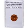 Image 1 : 1956-D Wheat Back Penny MS-68 w/ Appraisal
