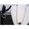 Image 1 : Pearl and Black Bead Bracelet & 2 Strand Necklace