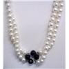 Image 2 : Pearl and Black Bead Bracelet & 2 Strand Necklace