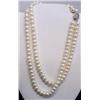 Image 1 : Double Strand White Potato Pearl Necklace