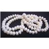 Image 2 : Double Strand White Potato Pearl Necklace