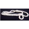 Image 3 : Double Strand White Potato Pearl Necklace