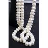 Image 4 : Double Strand White Potato Pearl Necklace