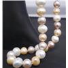 Image 4 : 16" Tri-Color Fresh Water Pearl Necklace