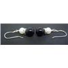 Image 3 : Pearl, Black Bead & Roundell Earring Set