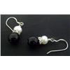 Image 4 : Pearl, Black Bead & Roundell Earring Set