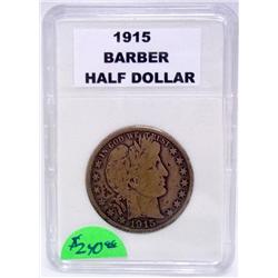 1915 Barber Half Dollar VG-10