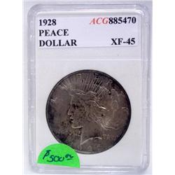 1928 Peace Silver Dollar XF-45